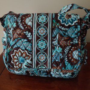 VERA BRADLEY JAVA BLUE CROSSBODY AND COSMETIC BAG